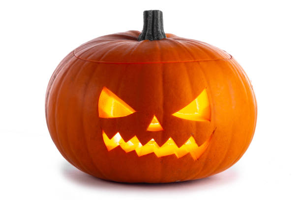 istock Halloween Pumpkin isolated on white 1264798538