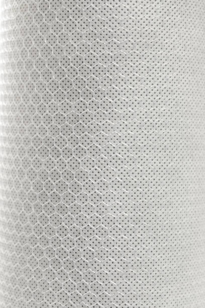 istock carbon filter for water purification with a mesh structure of fishing line, replaceable cartridge for drinking water purification system close up on white background. close up view 1264800251