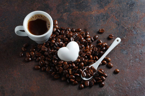istock Cup of coffee and roasted beans 1264800927