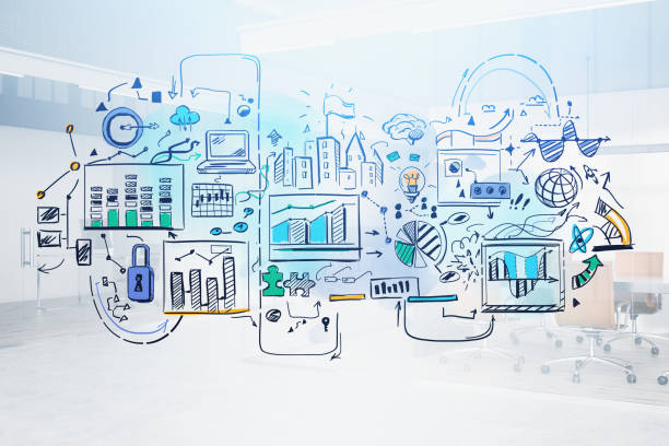 istock Creative business strategy sketch in office 1264807280