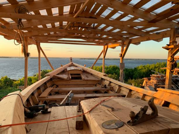 istock Old wooden sail boat 1264809261
