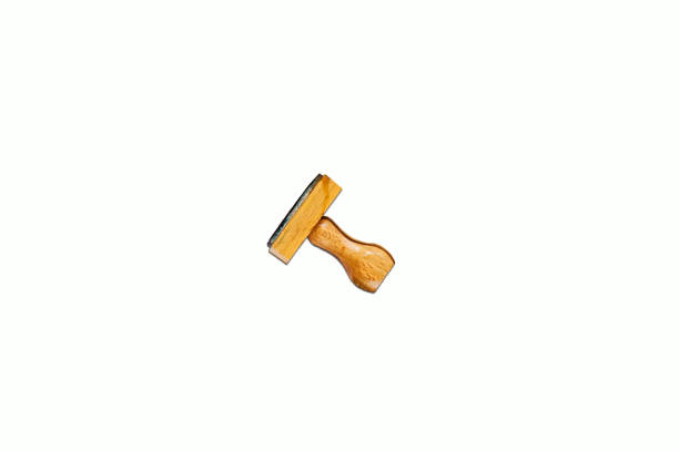 istock Old Wooden Stamp isolated on white 1264814234