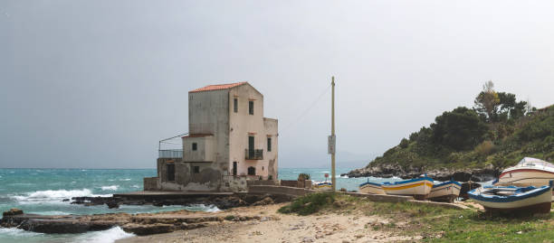 istock Lonely house on the sea 1264814303