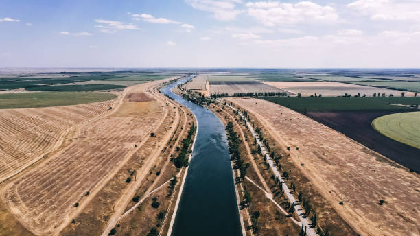 istock landscape with a canal 1264818305