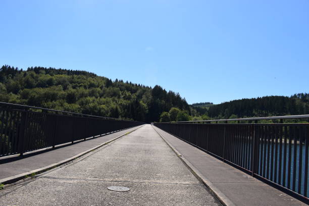 istock dam road on the Oleftalsperre, southern part 1264819817