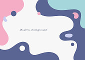 istock Abstract modern fluid pastel color on white background flat minimal design 1264828478