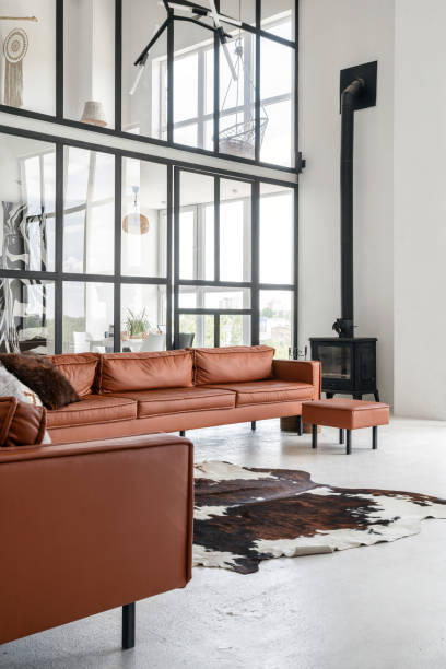 istock Modern living room with contemporary interior design 1264831083