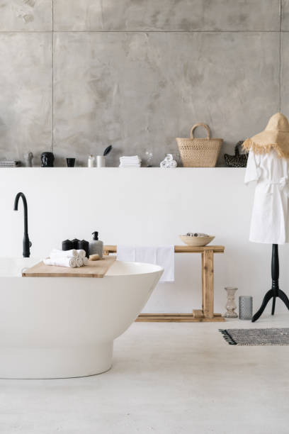 istock White contemporary house with modern bathroom interior 1264831148