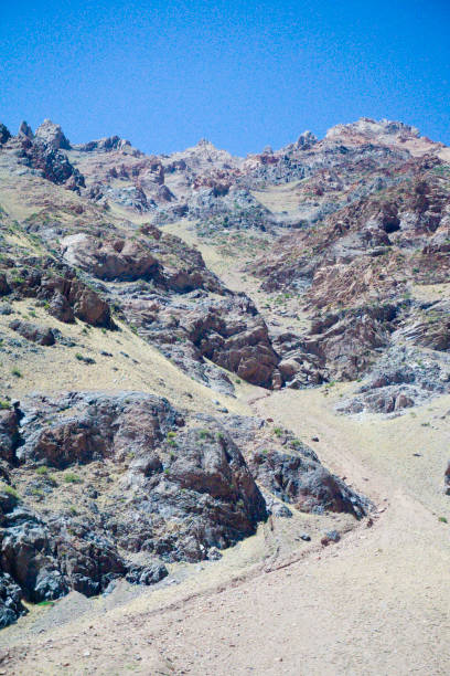 istock rocky mountain slope with clear blue sky, in mendoza, Argentine 1264831490