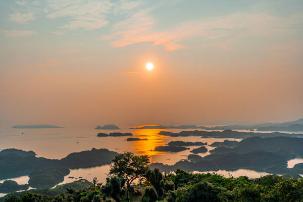 istock sunset over the sea, in Nagasaki 1264833835