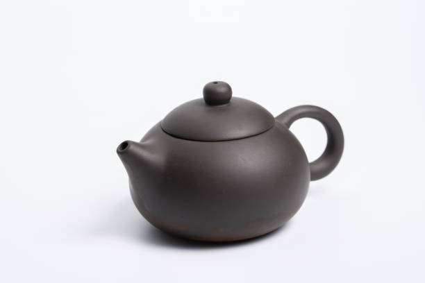 istock Chinese traditional teapot, cup, tea set covered with tea stains 1264837795