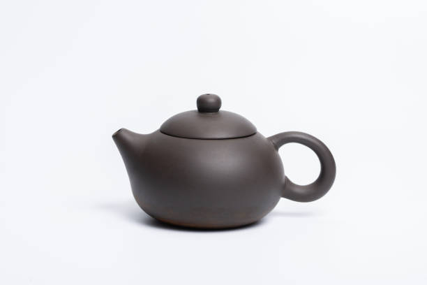 istock Chinese traditional teapot, cup, tea set covered with tea stains 1264837801