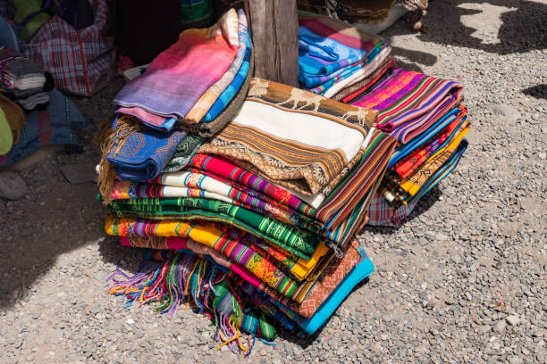 istock Handmade alpaca textile products  in Arequipa, Peru 1264838150