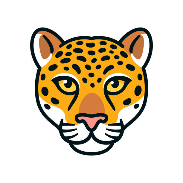 Jaguar Or Leopard Head Stock Illustration - Download Image Now - Cheetah,  Jaguar - Cat, Icon - iStock