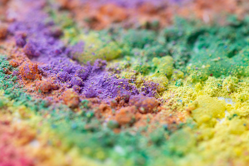 Colorful Background Of Chalk Powder
