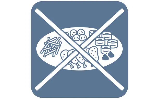 Vector illustration of Icon warning of use of platter