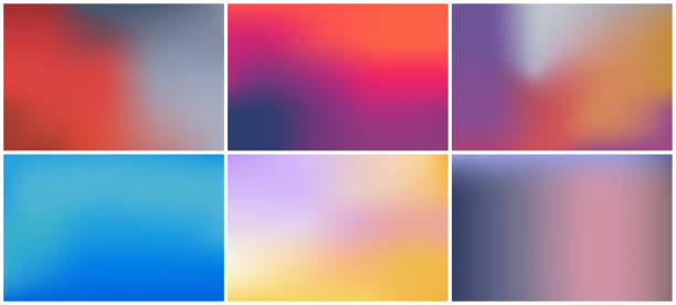 Bright color background with mesh gradient texture for minimal dynamic cover design. Blue, pink, red, yellow. Vector illustration for your graphic design, banner, summer or aqua poster Bright color background with mesh gradient texture for minimal dynamic cover design. Blue, pink, red, yellow. gradient backgrounds stock illustrations