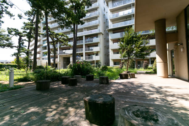 istock Park in an apartment complex, Funabashi, Chiba, Japan 1264856578