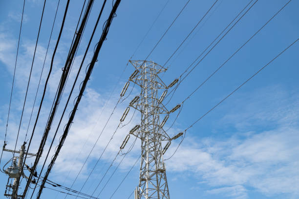 istock Summer sky, tower and high voltage line, Funabashi, Chiba, Japan 1264857830