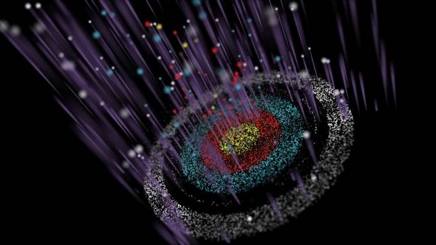 Raining towards the target abstract 3D rendering and 3d illustration