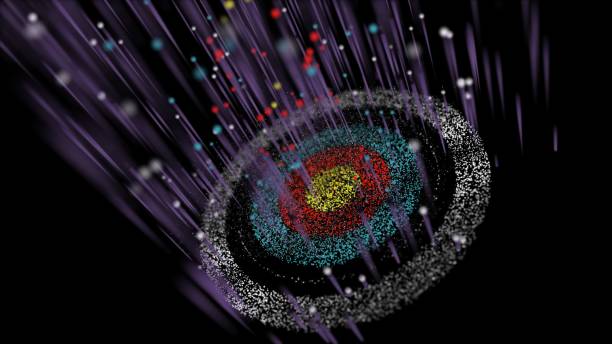 istock Raining towards the target abstract 3D rendering and 3d illustration 1264860534