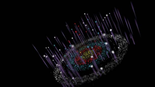 istock Raining towards the target abstract 3D rendering and 3d illustration 1264860535