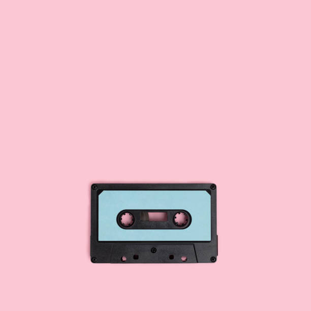 istock Cassette tape on a pink background. 1264865968