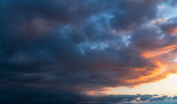 istock Beautiful bright sunset sky. Dramatic colorful clouds after sunset. Nature, sunset clouds backgrounds. 1264866744