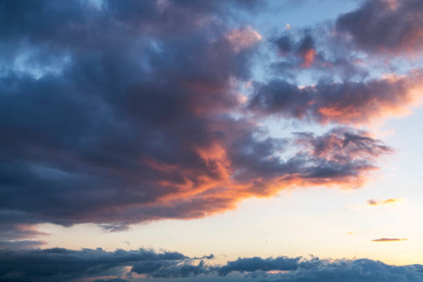 istock Beautiful bright sunset sky. Dramatic colorful clouds after sunset. Nature, sunset clouds backgrounds. 1264866879