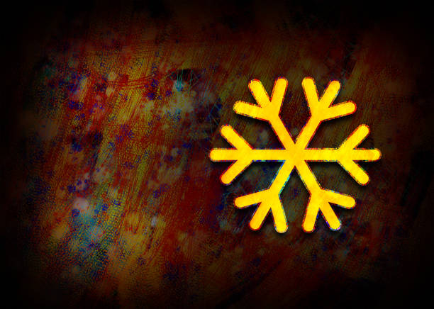 istock Snowflake icon fractal painting design background illustration 1264873005