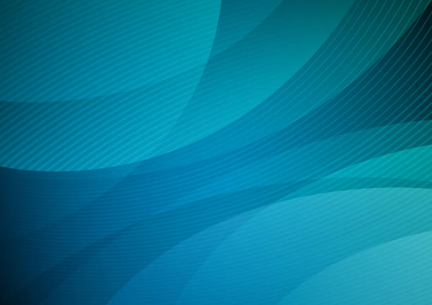 abstrakte wavey blaue muster hintergrund - abstract wave blue lines stock-grafiken, -clipart, -cartoons und -symbole