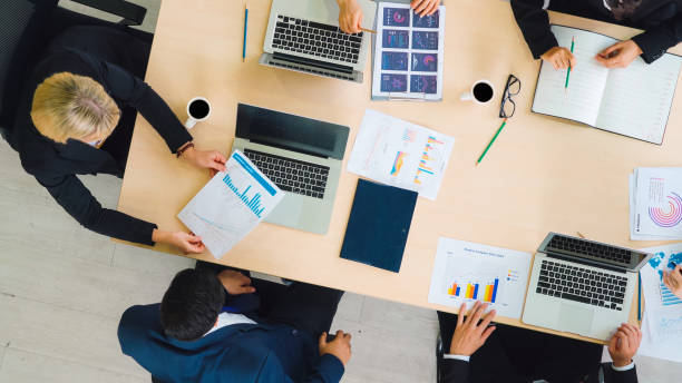 istock Business people group meeting shot from top view 1264886513
