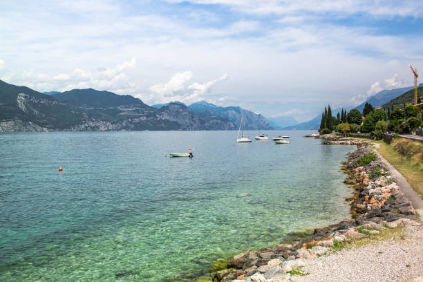 istock beach at lake garda, Italy 1264887470
