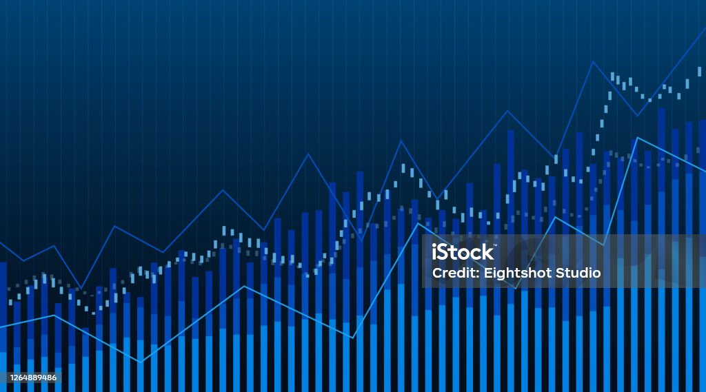 Uptrending Graph Abstract Financial Chart With An Uptrend Line Graph Stock Illustration ...