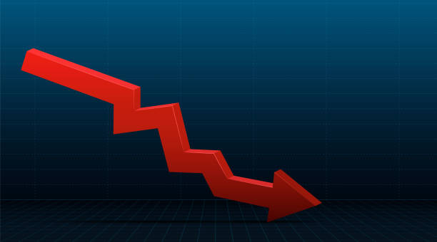 istock The arrow depicting the concept of loss 1264890443