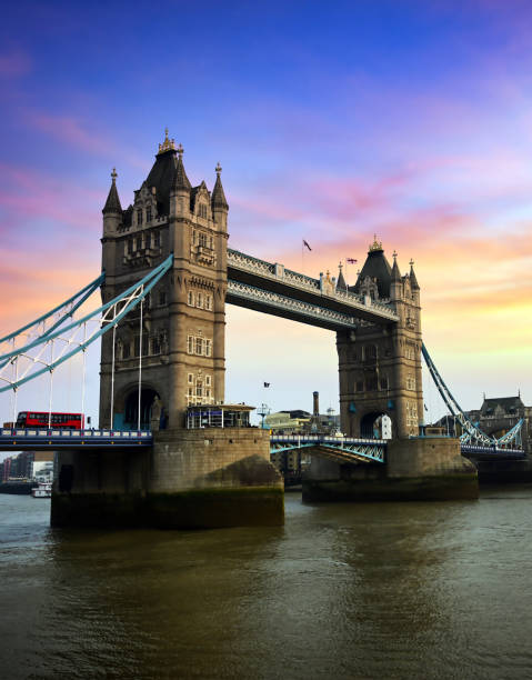 istock Tower Bridge over the River Thames at sunset in London, UK 1264890555