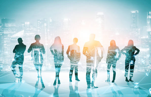 istock Creative image of many business people conference group meeting 1264892726