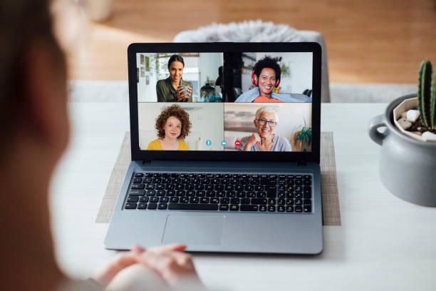 istock Business people having a video conference together 1264894797