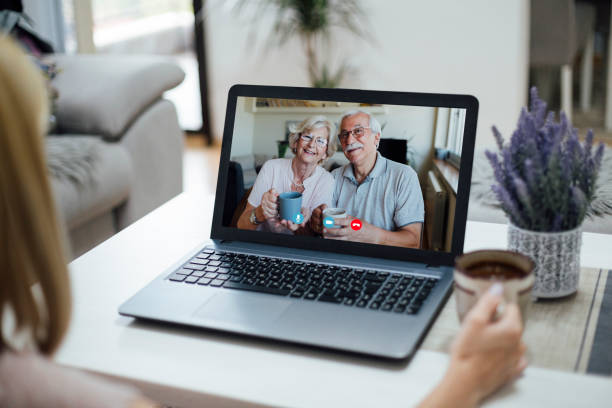 istock Business people having a video conference together 1264894854