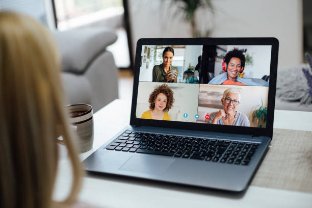istock Business people having a video conference together 1264894856