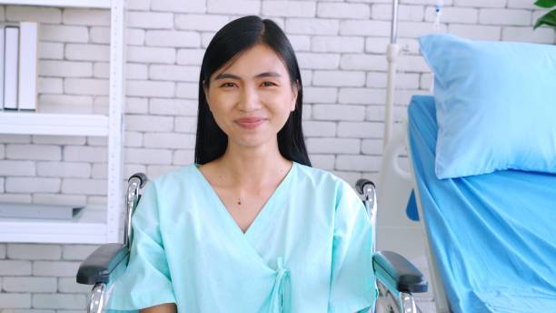 istock Happy patient getting well improvement at hospital 1264899728