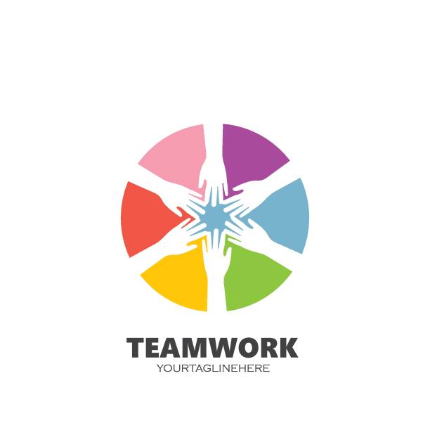 teamwork Hand vector icon illustration design teamwork Hand vector icon illustration design template democratic party logo stock illustrations