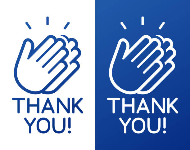 Thank you hands clapping celebration appreciation icon symbol.
