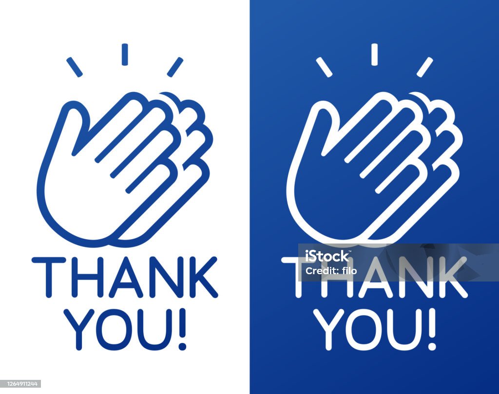 Thank You Clapping Hands Celebration Appreciation Thank you hands clapping celebration appreciation icon symbol. Thank You - Phrase stock vector
