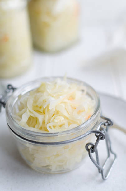 istock Homemade sauerkraut village fermented cabbage 1264912708