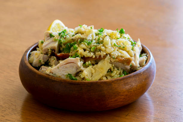 istock Greek Style Chicken with Cauliflower Rice 1264912737