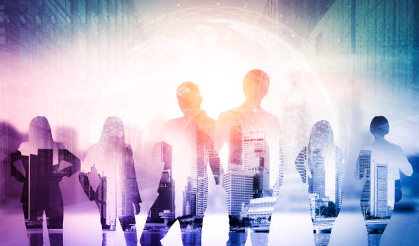istock Creative image of many business people conference group meeting 1264916164