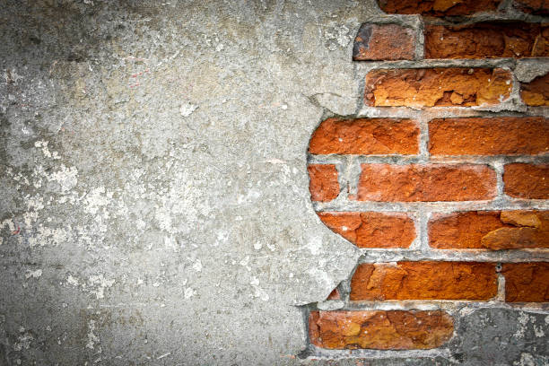 istock Chip paint. Vintage grunge plaster or concrete stucco surface. Old rough stone on cement pattern wall background. Art rough stylized texture banner with space for text. 1264916402