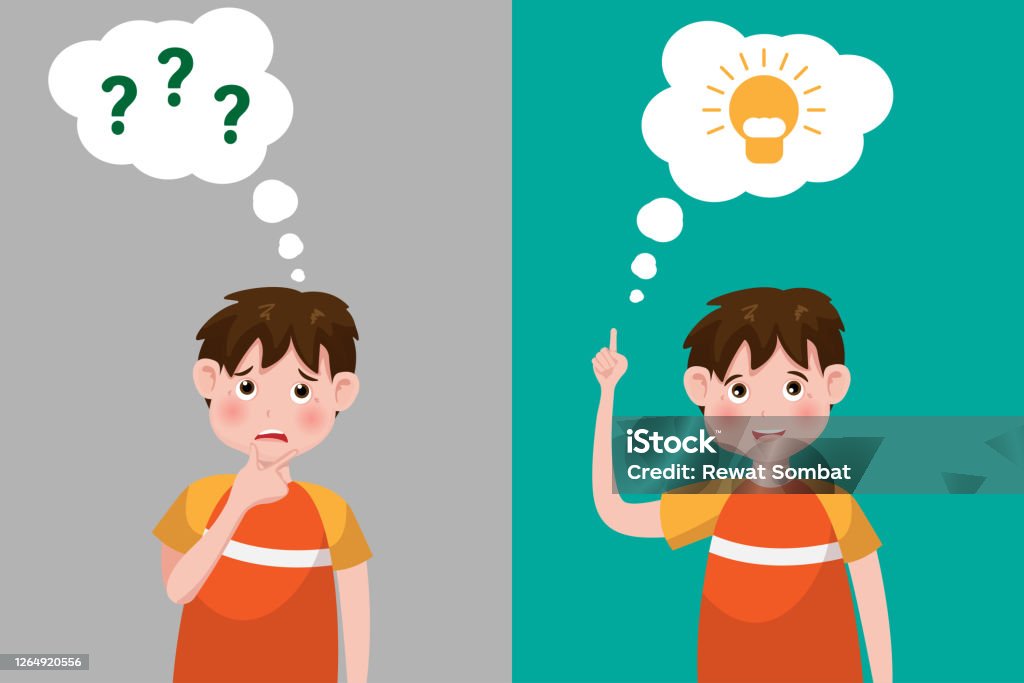 Kid Or Little Boy Thinking Vector Illustration Design Stock Illustration - Download Image Now - iStock Kid Or Little Boy Thinking Vector Illustration Design Stock Illustration - Download Image Now - iStock