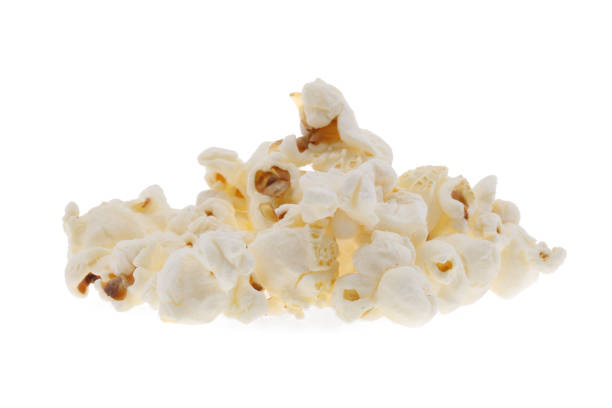 istock Heap of salted popcorn, isolated on white background 1264922119